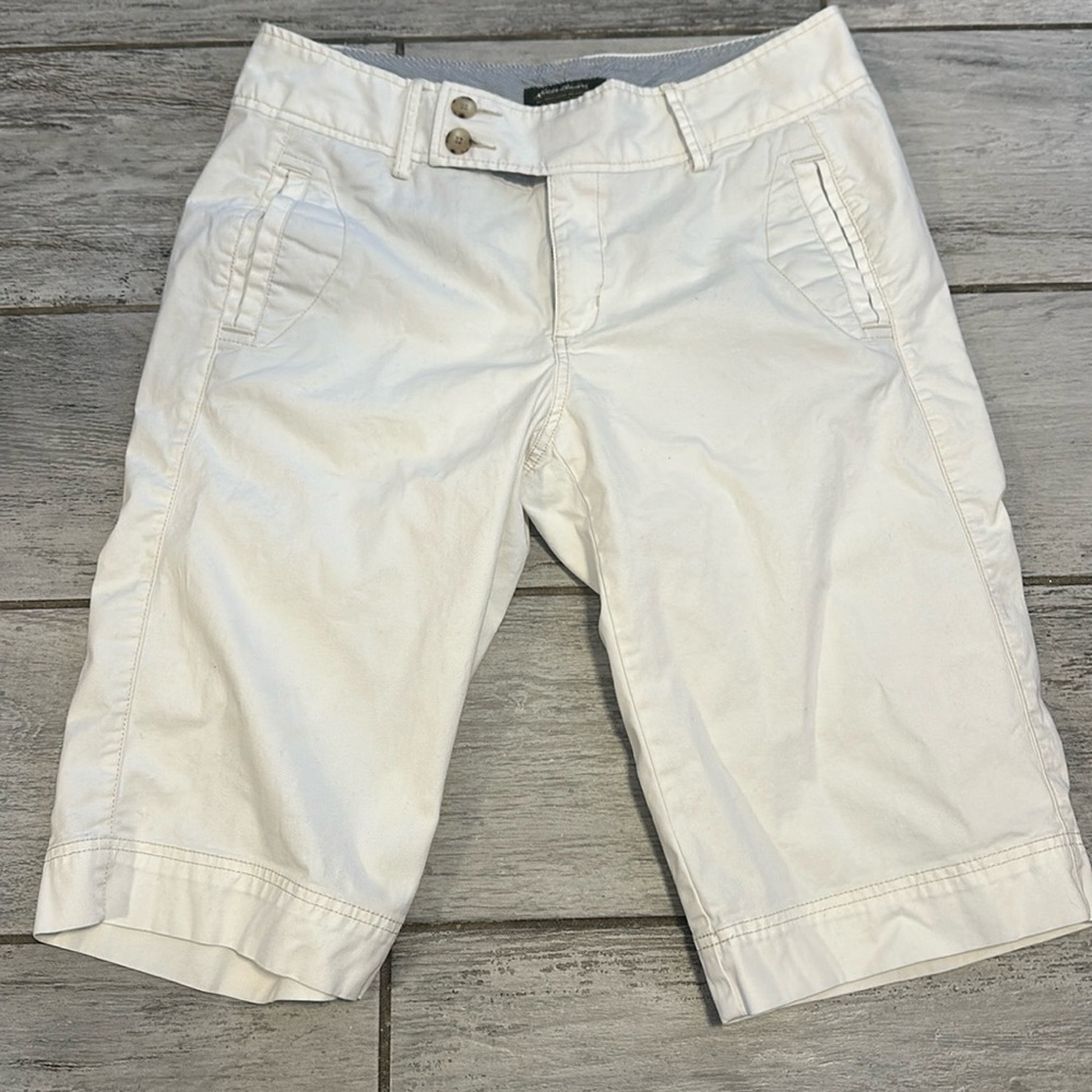Eddie Bauer White Crop Fashion Fit Cropped Pants Size 12 Tall